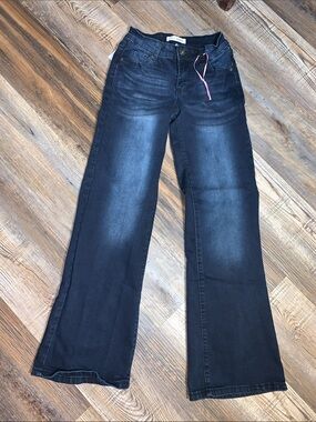 Soho Dark Blue Wide Leg Jeans